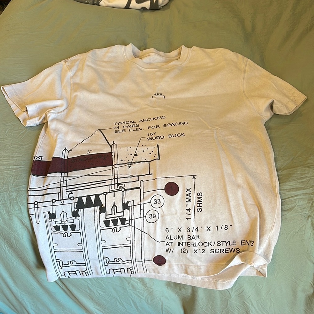 A-Cold-Wall Blueprint Tee White/Off-White